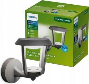 Kerti fali lámpa Led alkonyérzékelővel IP44 4.3W Nuvy Philips