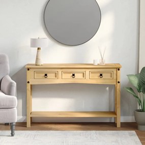 Corona tömör fenyőfa konzolasztal 114 x 34,5 x 73 cm