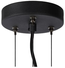 Lucide 45401/40/65 - Csillár zsinóron OLIVIA 3xE27/40W/230V átm. 40 cm fekete