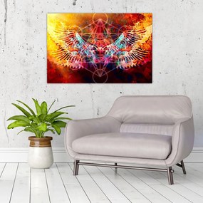 Kép - Merkaba szárnyakkal, absztrakció (90x60 cm)