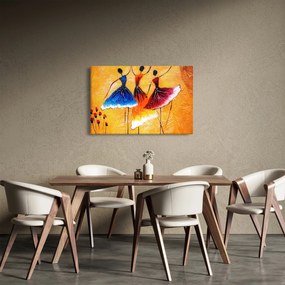 Kép - olajfestmény, balerinák (90x60 cm)