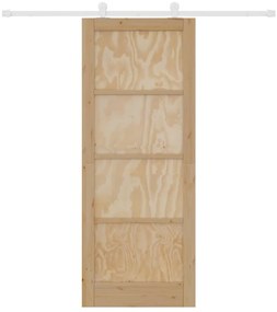 Tolóajtó Szett ORKDAL Természetes és fehér 83 x 211 cm