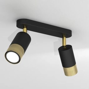 Spotlámpa LINK 2xGU10/8W/230V fekete/sárgaréz