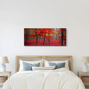 Kép - vörös erdő (120x50 cm)