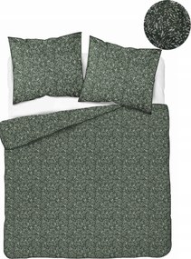 Elegáns ágyneműhuzat garnitúra 220x200 zöld levélmintás, luxus