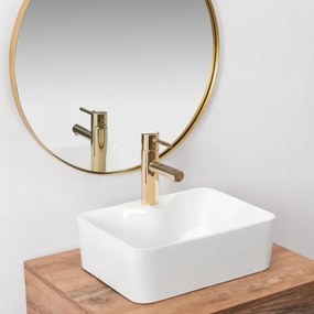 REA-U8196 - Pult tetejére helyezhető mosdó KELLY MINI 31x41 cm kerámia/fényes fehér