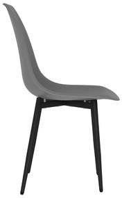 vidaXL 4 db szürke polipropilén étkezőszék