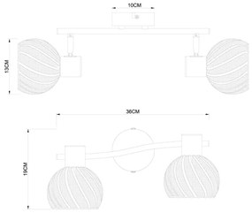 Globo 54025-2 - Spotlámpa WILLY 2xE27/40W/230V