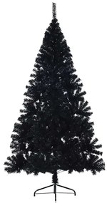Műfenyő Elővilágított Karácsonyfa Fekete 240 cm PET