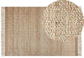 Bézs jutaszőnyeg 140 x 200 cm ABANA Beliani