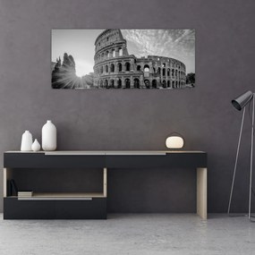 Kép - Colosseum Rómában, fekete-fehér (120x50 cm)