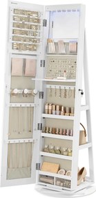 Zrcadlo, mdf, bílá, AZR-E1207 WT