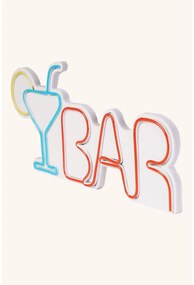 Műanyag LED-es fali dekoráció, Bar - Multicolor
