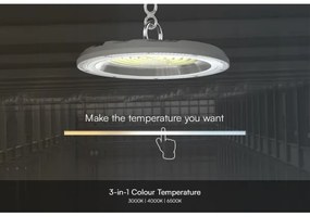 LED Ipari lámpa High Bay LED/100W/230V 3000/4000/6500K IP65 ø 23,5 cm
