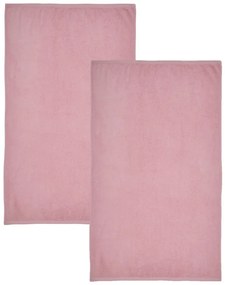 Rózsaszín gyorsan száradó frottír pamut fürdőlepedő szett 2 db-os 90x140 cm Quick Dry – Catherine Lansfield