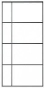 fekete ESG üveg és alumínium tolóajtó 102,5x205 cm