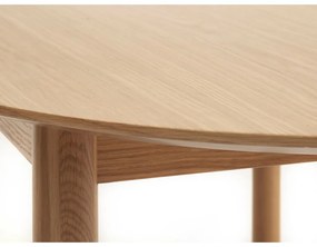 Natúr színű bővíthető étkezőasztal tölgyfa dekoros asztallappal 100x190 cm Gallina – Unique Furniture