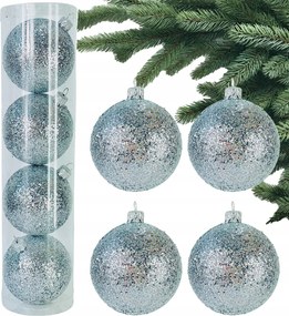 Ezüst Karácsonyfa Bombák Csillogó műanyag Buborékok a karácsonyfára