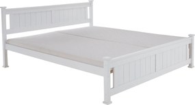 Ágy ágyráccsal, fenyő/fehér, 160x200 LUCAS NEW