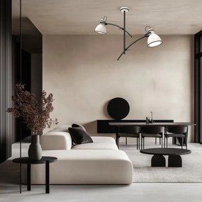 Rudas mennyezeti csillár ZUMBA 2xE27/60W/230V fehér/fekete