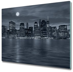 Üveg vágódeszka New York éjjel 60x52 cm