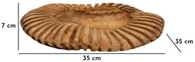 Tálca geris teak ø 35x7cm