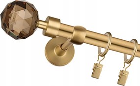 Függönykarnis Szimpla Sárgaréz Matt 19mm 100cm Mintás