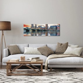 Kép - a Parlament londoni házai (órával) (90x30 cm)