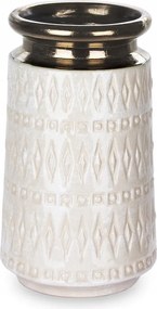 Krémszínű Váza Arany 25x16cm Díszített Palack