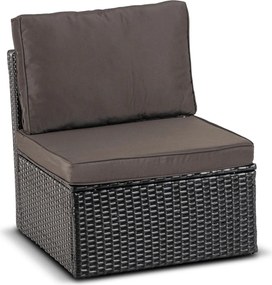 Kerti bútor szett fekete/barna színben – CALIENTE