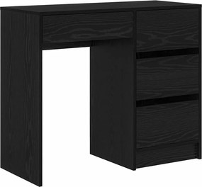 vidaXL Asztal fiókkal tárolóval Fekete tölgy 90 x 37.5 x 75 cm Faanyag