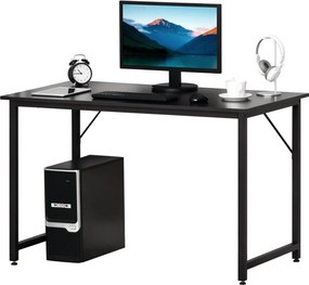 HOMCOM Íróasztal otthoni irodába, étkezőbe, számítógéphez, tanuláshoz, állítható lábbal, egyszerű iroda bútor, 120x60x73cm, 70kg teherbírás | Aosom