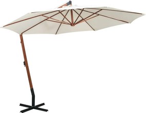 vidaXL fehér lógó napernyő fa rúddal 350 cm