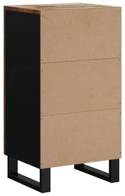 tömör újrahasznosított fa tálalószekrény ajtóval 40x31x75 cm