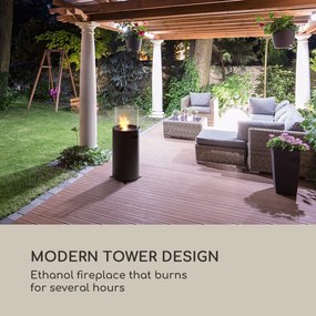 Blumfeldt Fiamme Tamburo, etanol kandalló, rozsdamentes acél égő, 0,8 liter, 4 - 5 óra égési idő