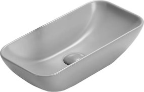 Mexen Klara munkalapra helyezett mosdókagyló 46 x 23 cm, világosszürke matt - 21564661