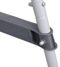 Szürke acél medencelétra 84 cm
