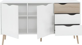 komód, tölgy sonoma / fehér, OSLO 75381