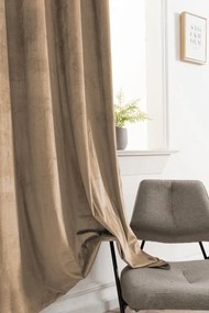 Sötétítő függöny ELVIO VELVET 140x250 cm, bézs Felfüggesztés: Fém gyűrűk