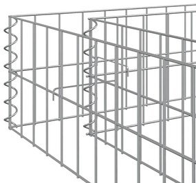horganyzott acél gabion magaságyás 200 x 100 x 20 cm