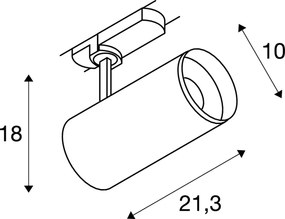 SLV 3~ NUMINOS® DALI L 1004566 Sínreflektor 1x28W/LED 3000K 2430LM