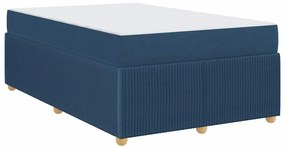 Ágykeret matraccal matracmal Kék 120 x 190 cm szövet