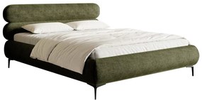 Franciaágy 140 cm Rirri 140 (ágyráccsal) (tárolóhellyel) (oliva + fekete). 1099859