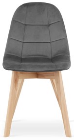 Étkezőgarnitúra 1 + 4, fehér ADRIA asztal 120x80 cm + sötétszürke bársony szék BORA