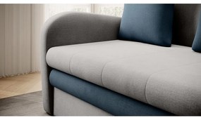 Kék-világosszürke bársony kinyitható kanapé 130 cm Ario – ELTAP