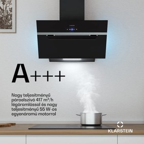 Klarstein BigBite ferde páraelszívó | elszívó és keringtető üzemmód | biztonsági üveg | 417m³/h | 60cm