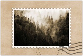 Poszterek 120x80 Tájkép Szépia Hegyek Köd