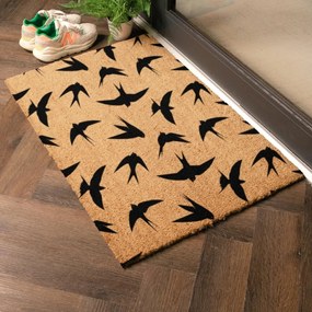 Kókuszrost lábtörlő 40x60 cm Swallows – Artsy Doormats