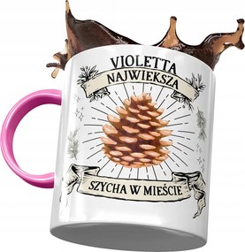 Rózsaszín Bögre Violetta Barátnőknek Ajándék Nyomtatott Fotóval