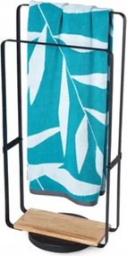 Fém törölközőtartó fekete 40 x 83 x 15 cm